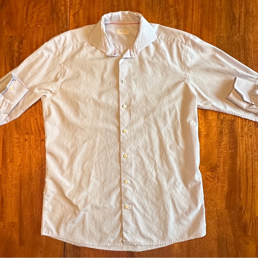 Eton White Casual Button Down Shirt